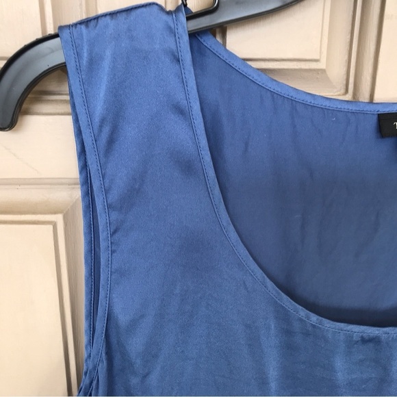 Talbots Medium Blue Silk Tank Top Sz16 Good Shape - Picture 6 of 7